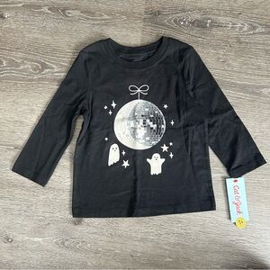 NWT Kids Girls 2T Cat & Jack Halloween Ghost Long Sleeve Shirt